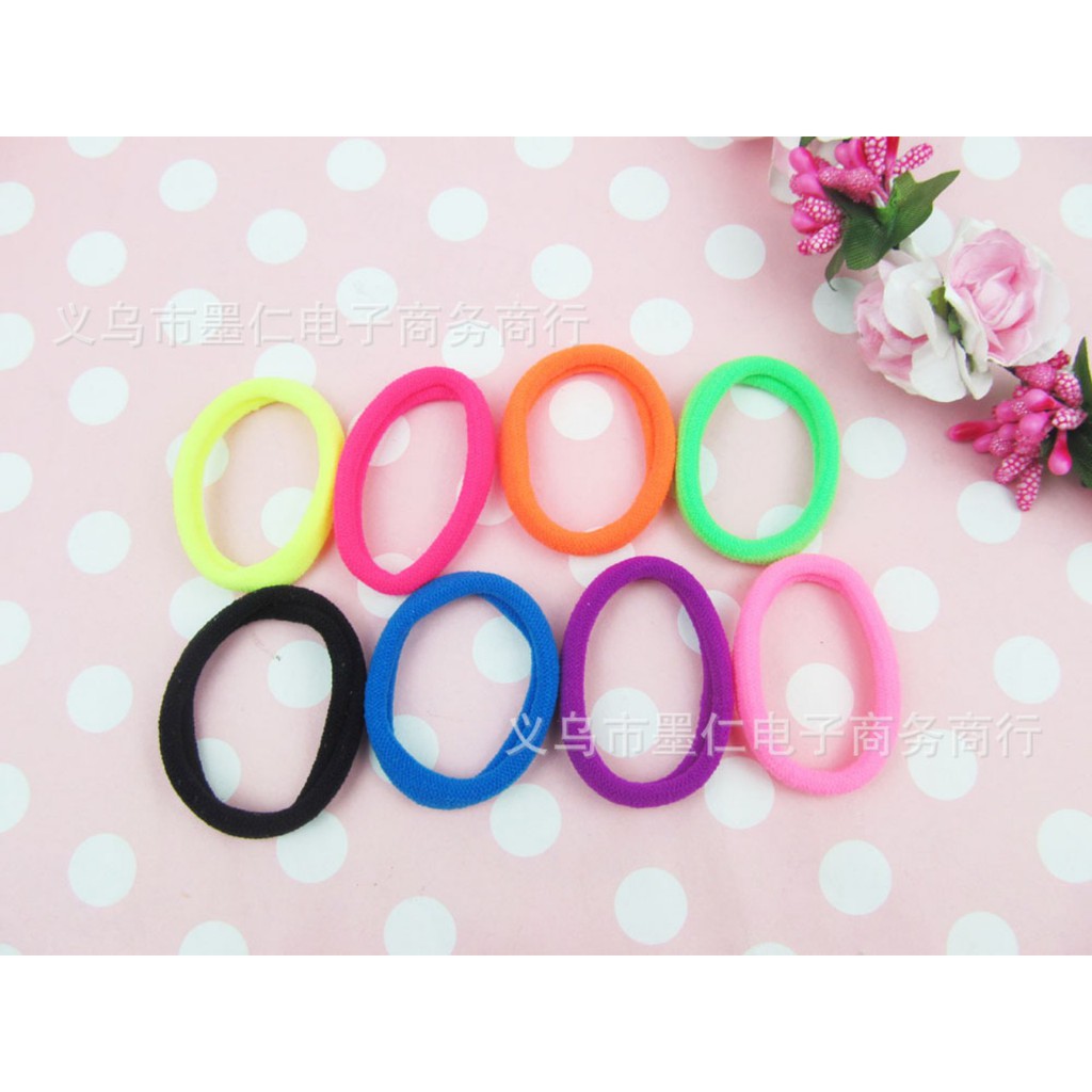 Dây cột tóc cao su đàn hồi màu huỳnh quang (nhiều màu)