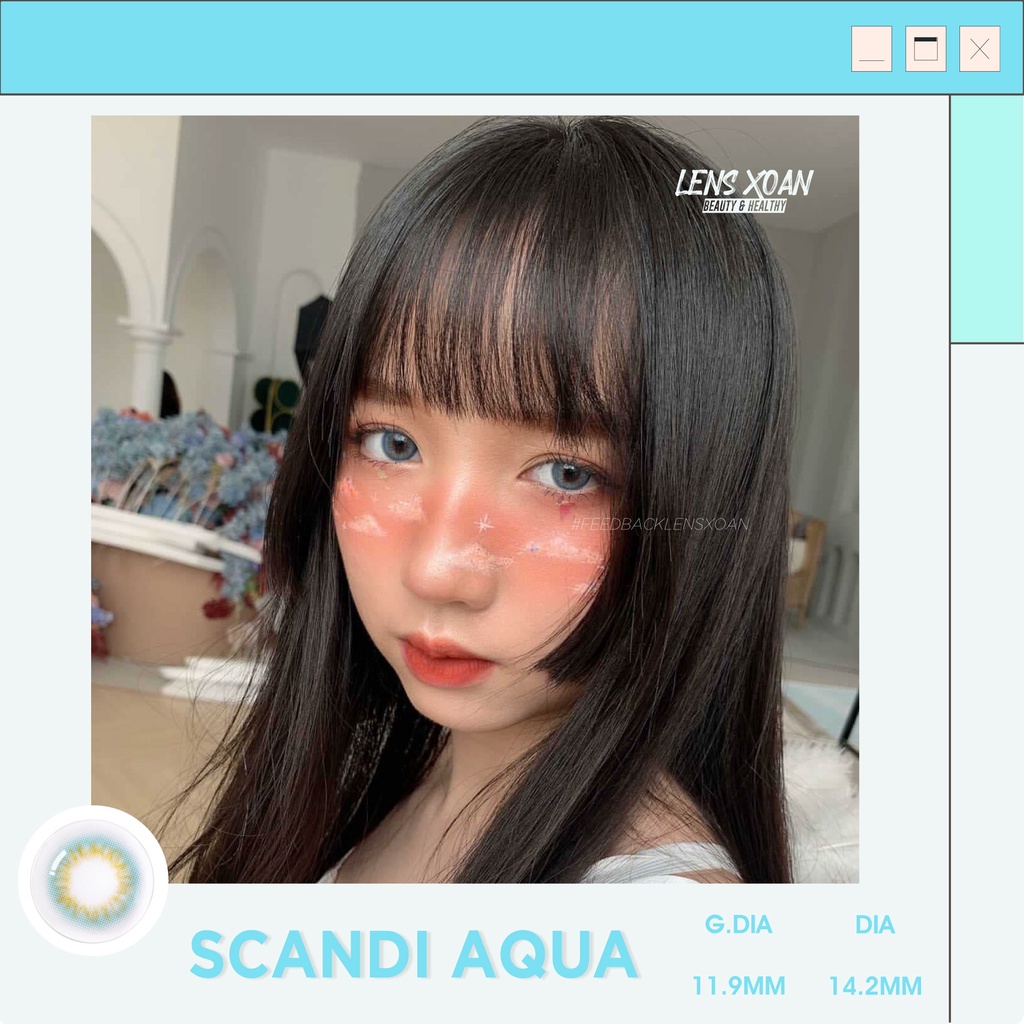 KÍNH ÁP TRÒNG SCANDI AQUA- OLENS: LENS XANH DƯƠNG SÁNG TÂY | LENS XOẮN