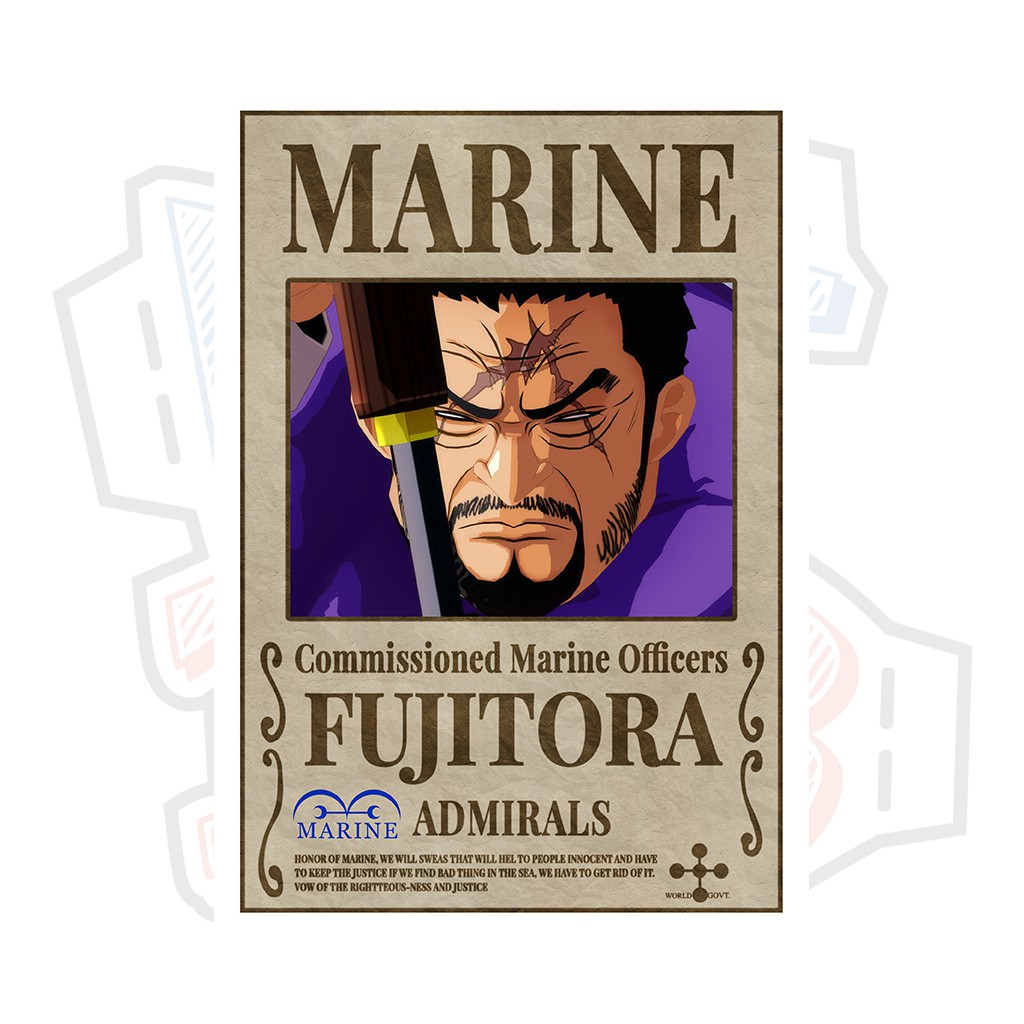 Poster hải quân Marine Fujitora - One Piece