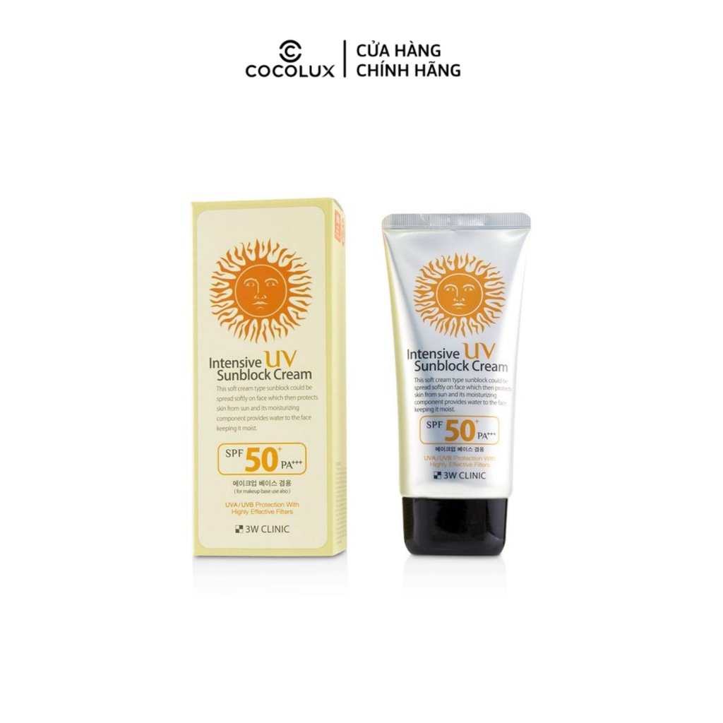 Kem Chống Nắng 3W Clinic Intensive UV Sunblock Cream - [COCOLUX]