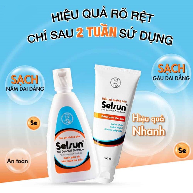 Dầu gội, dầu xả ngăn ngừa gàu và ngứa da đầu Selsun anti – dandruff shampoo 50ml - 100ml hàng chính hãng Selsun