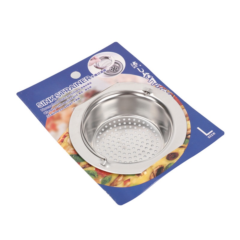 Lọc rác bồn rửa bát, rửa chén inox, bộ lọc chậu rửa chống tắc, có quai inox - HVL TEA