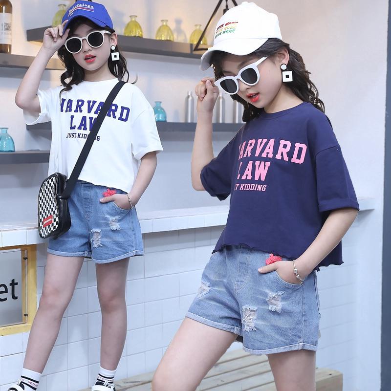 Áo thun tay ngắn & quần short mùa hè cho bé gái