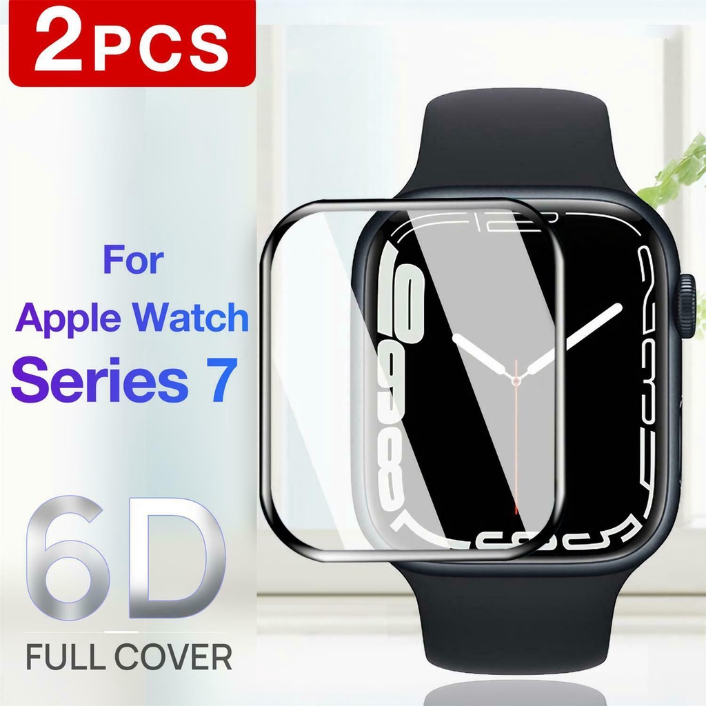 Kính Cường Lực 6D Cho Đồng Hồ Thông Minh Apple Watch Series 7 / 6 / 5 45 / 41 / 38 / 40 / 42 / 44mm