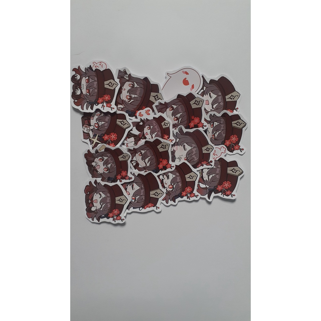 - Set 10/15 Sticker Hutao hình dán chibi trang trí vali, .nhiều chủ đề siêu đẹp