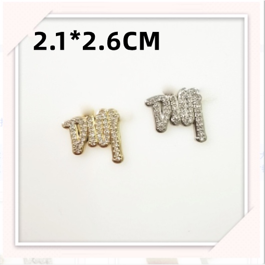 Phụ Kiện Kim Loại Kẽm Đính Kim Cương Toàn Bộ Phụ Kiện Trang Trí Tóc / Túi Xách DIY