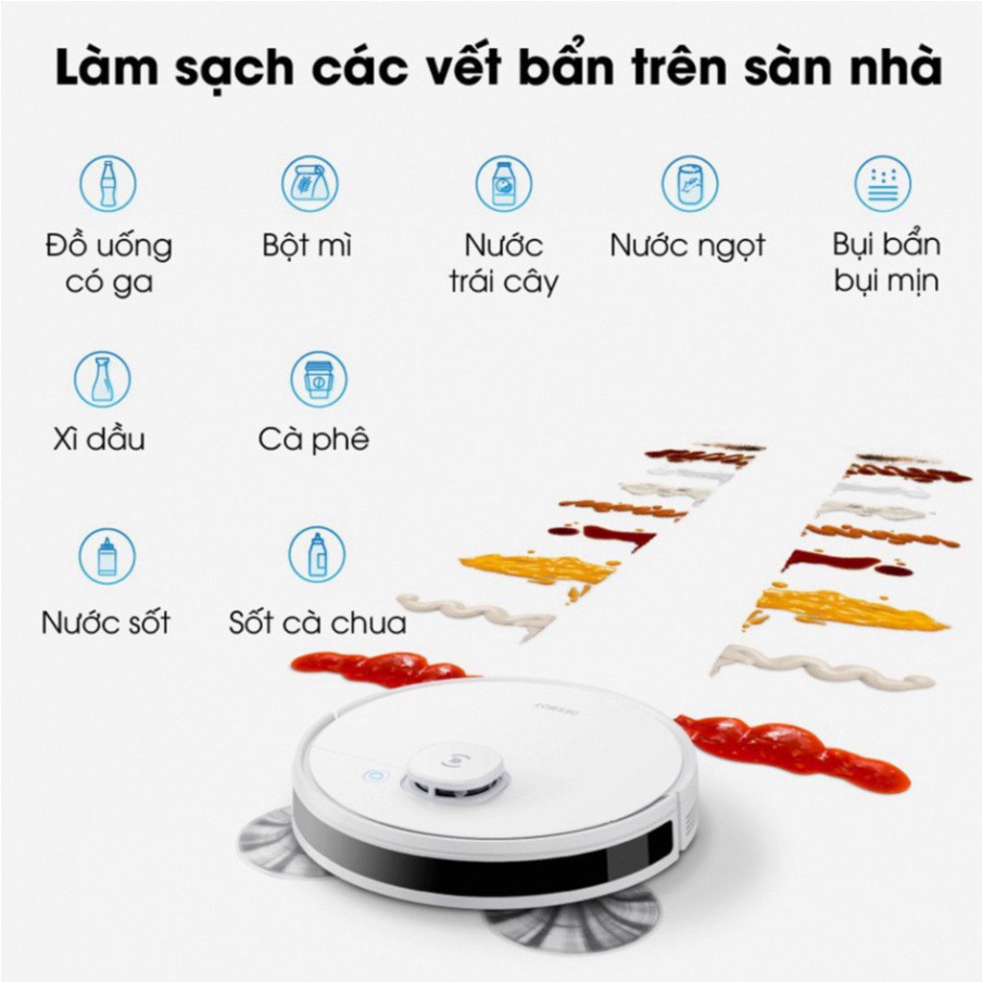 Robot Hút Bụi Lau Nhà Deebot N8 - Hàng Chính Hãng Ecovacs - Nguyên Seal-Mới 100%-Giá Rẻ . [ App sử dụng tiếng việt ] . s