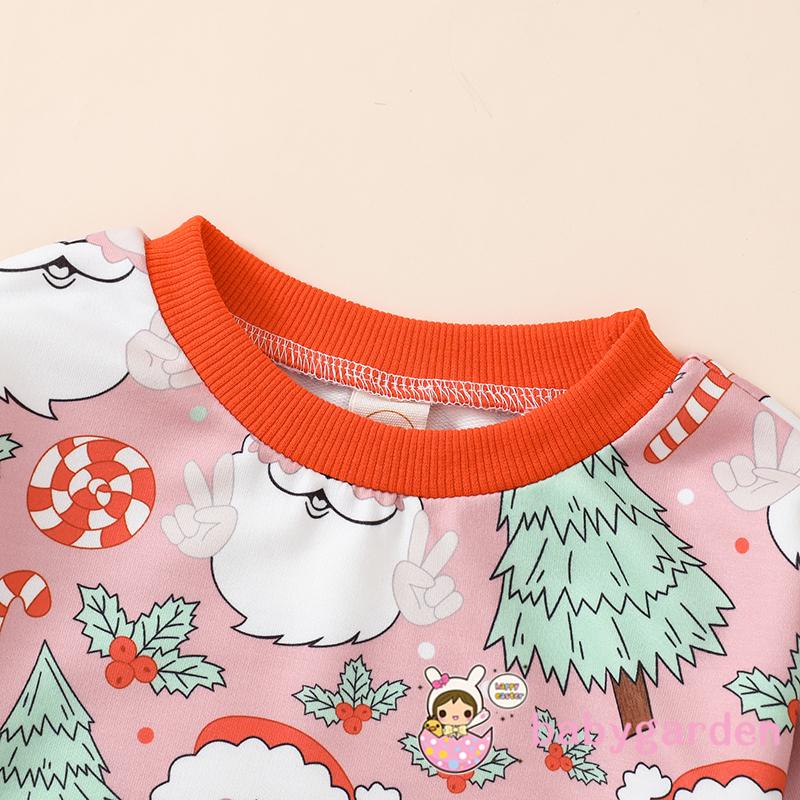 Áo Liền Quần Tay Dài In Hình Cây Thông Giáng Sinh Dành Cho Bé Trai Gái 0-18 Tháng Tuổi