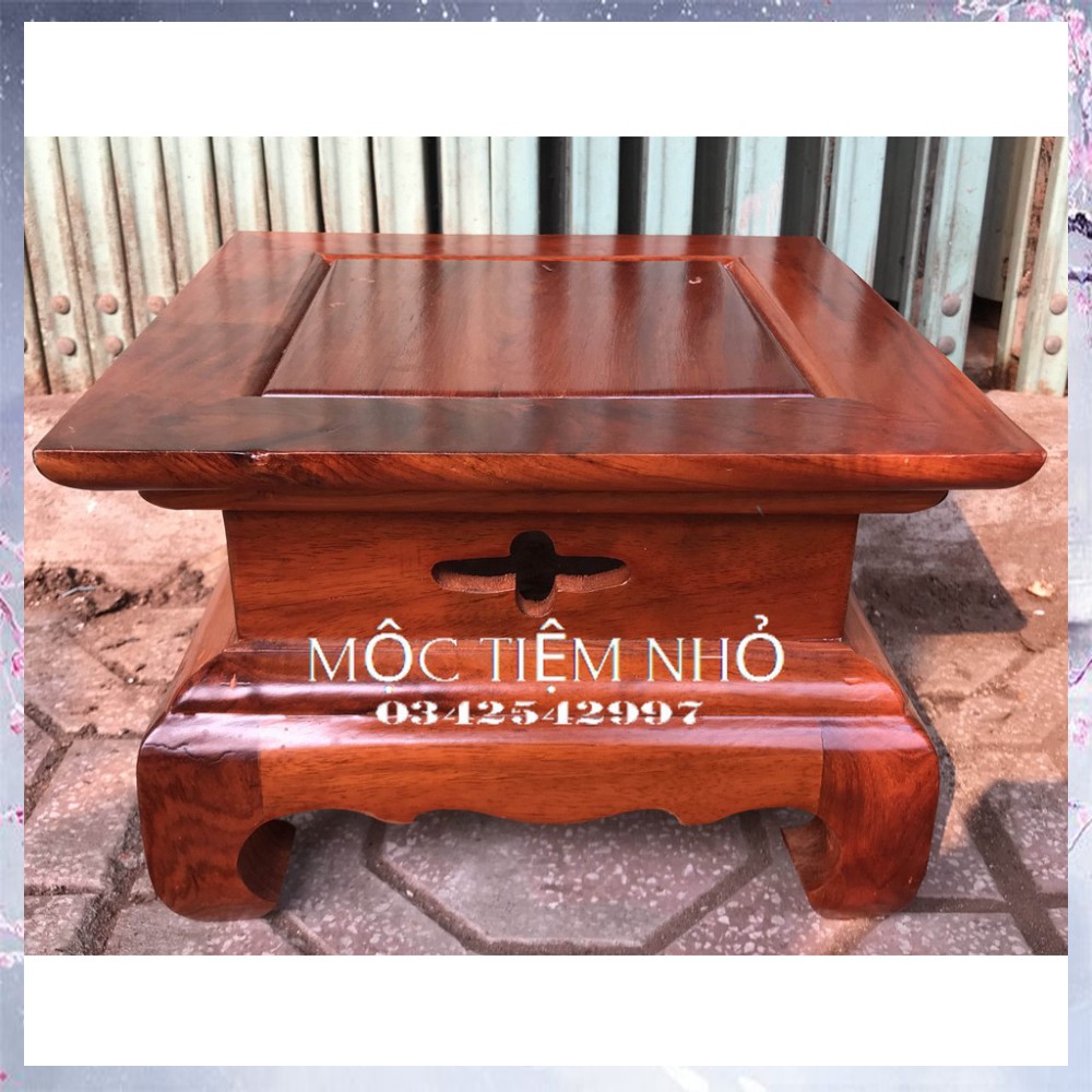 Kỉ vuông gỗ hương kệ các vận dụng trong nhà chắc chắn đẹp mặt 25cm