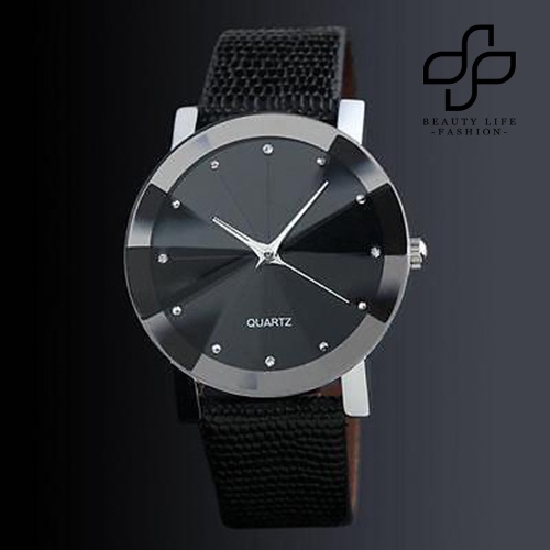 BEA™ Fashion Causal Quartz Faux Leather Round Dial Wrist Watch