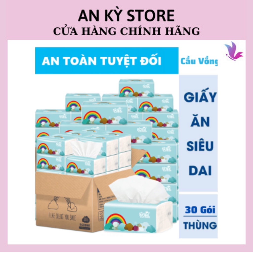 THÙNG 30 khăn giấy cầu vồng siêu dai Xin Mier