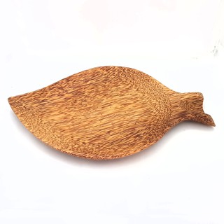 Đĩa gỗ dừa hình lá