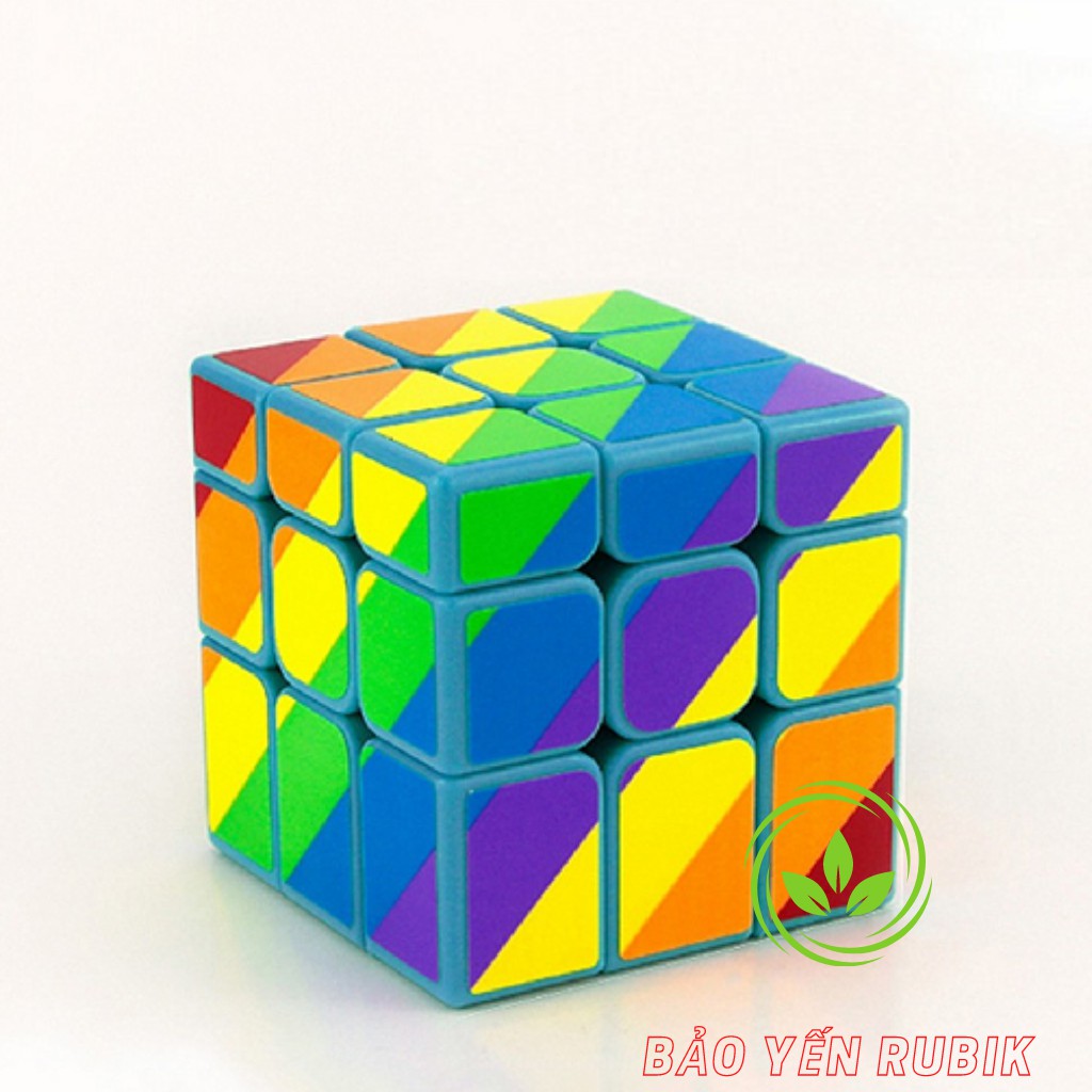 Rubik 3x3 Giá Rẻ YJ Unequal Six-Color Mirror Cube Rubic Biến Thể 3 Tầng Cầu Vồng Rubic ( Mã RB95 )