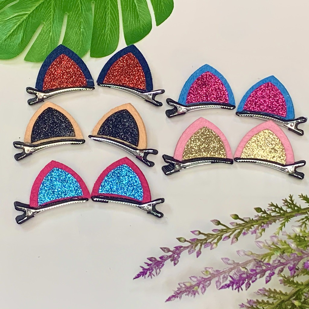 Kẹp Tóc Tai Mèo Kim Sa Dễ Thương Cho Bé