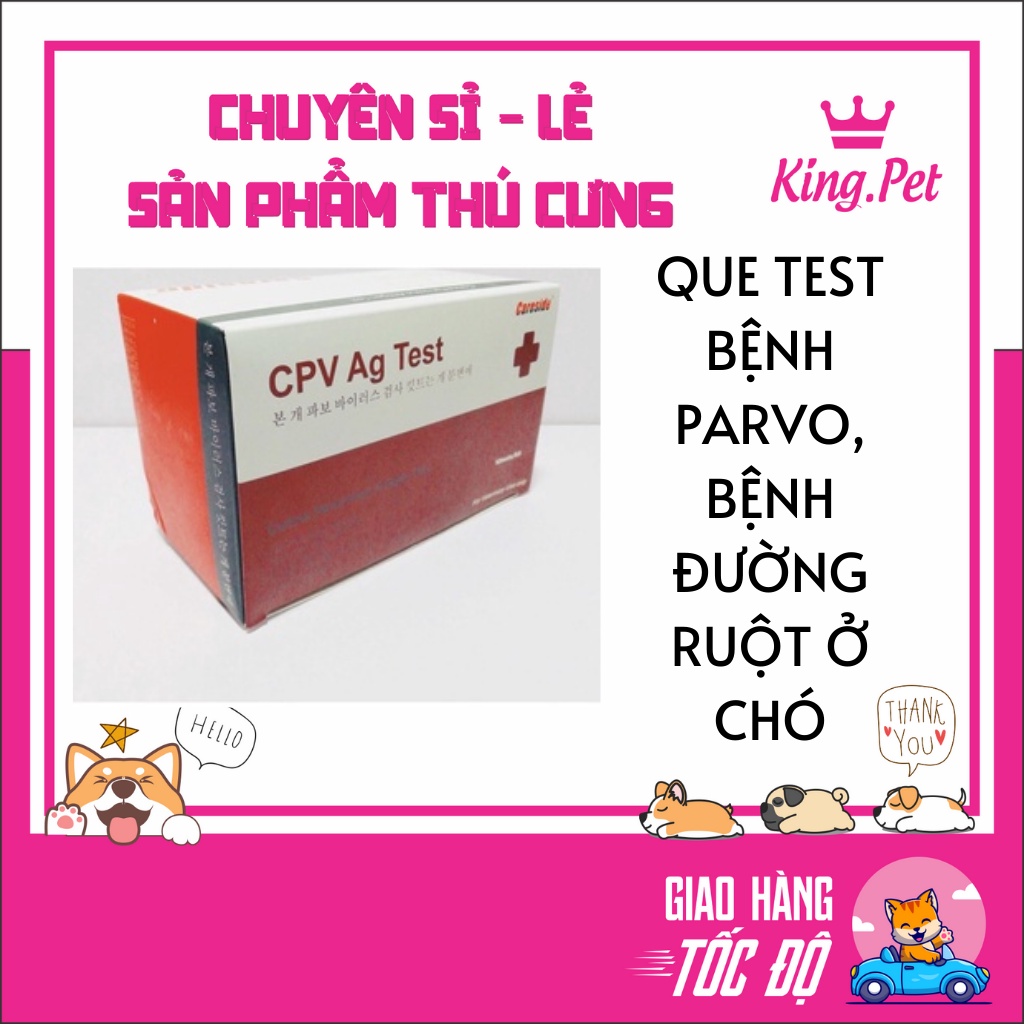 QUE TEST BỆNH PARVO BỆNH ĐƯỜNG RUỘT Ở CHÓ