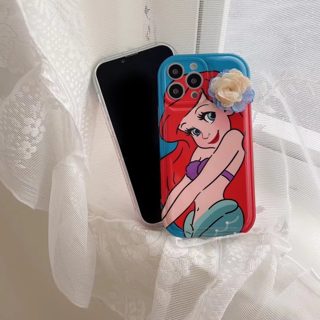 Ốp Điện Thoại tpu In Hình Nàng Tiên Cá Cho iphone 14 13 pro max ins12 pro max x / xs max11 pro max xsmax Hoạt Hình
