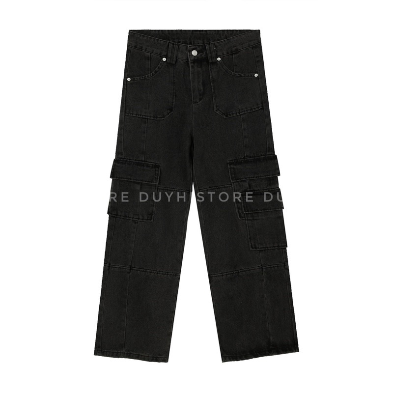 Quần jeans đen túi hộp | DUYHI