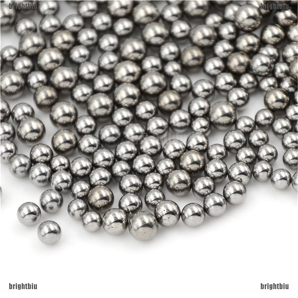 Bộ 100 Hạt Thép Bạc Hình Viên Đạn Kích Thước 4 / 4.5 / 5 / 5
