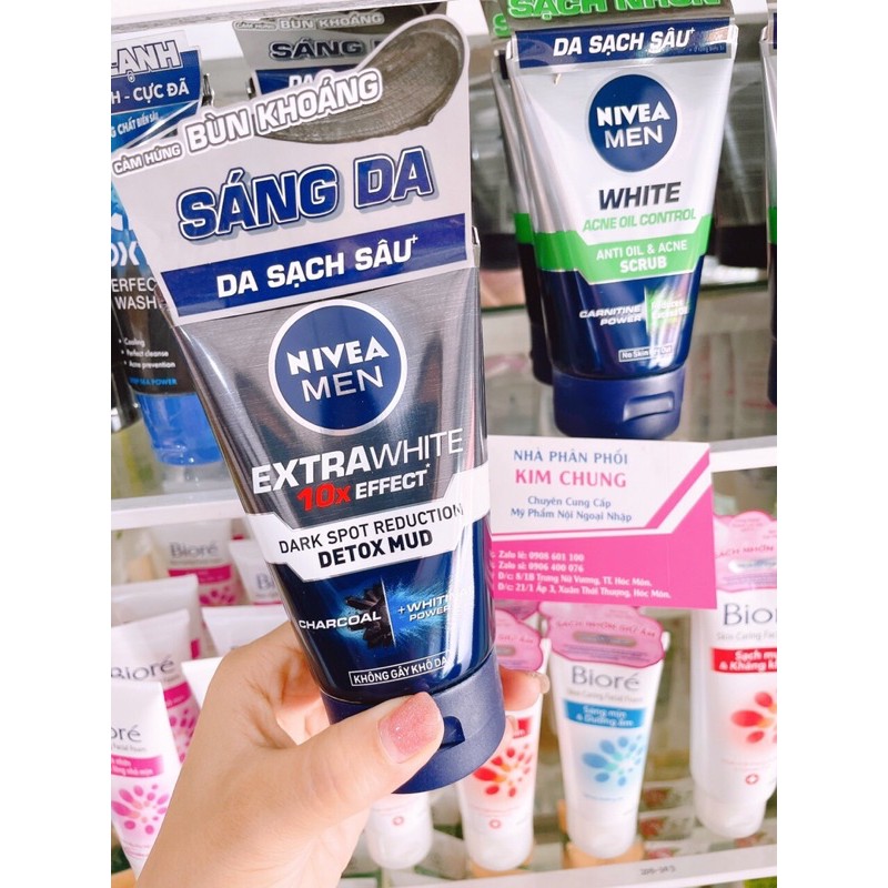 Sữa rửa mặt Nivea Men tuýp lớn 100g (Sáng da, sạch nhờn, giảm mụn)