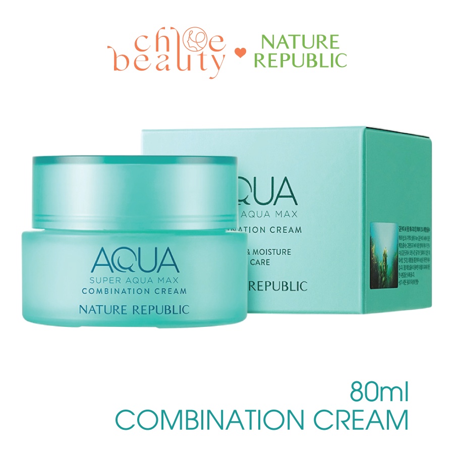 Kem dưỡng ẩm nước biển sâu cho da hỗn hợp NATURE REPUBLIC Super Aqua Max Combination Watery Cream 80ml