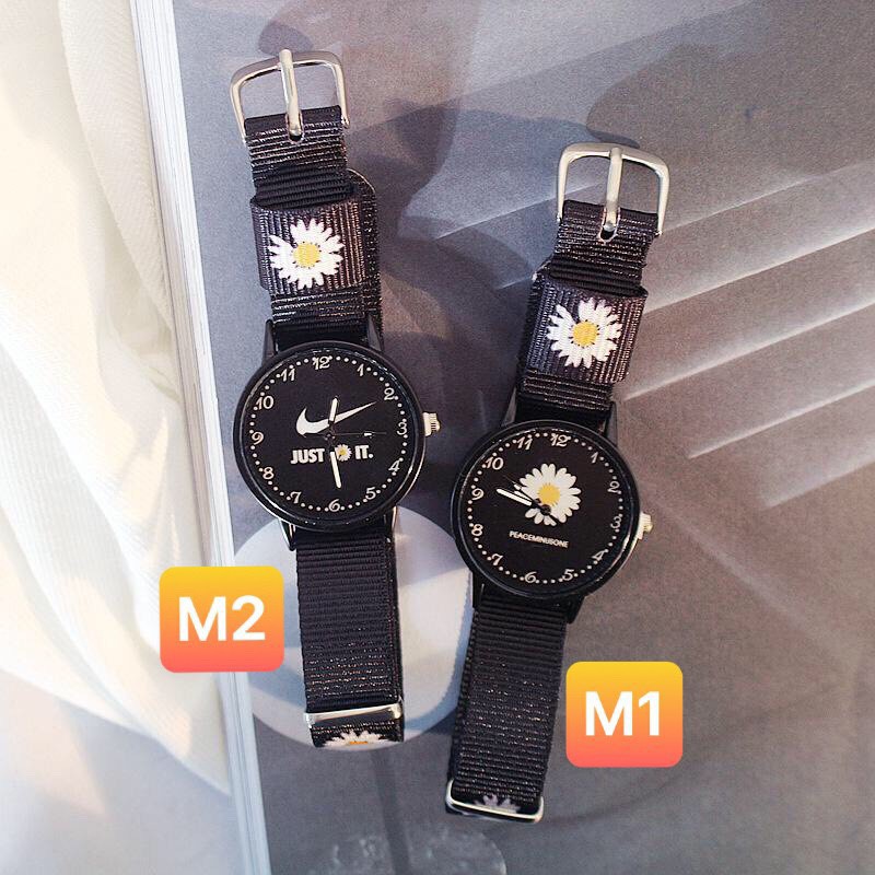 Đồng hồ Dotime nam nữ thời trang Candycat dây dù hoa cúc cá tính ZO105 | BigBuy360 - bigbuy360.vn