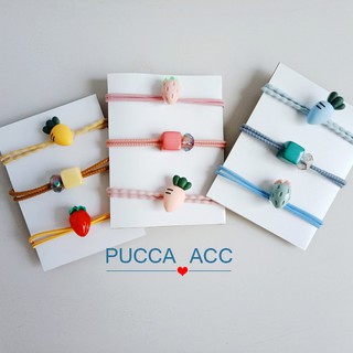 Combo 3 dây cột tóc cà rốt dâu tây màu dễ thương style hàn quốc 🔜🔜 pucca