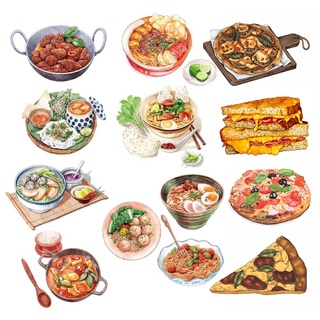 Set 50 sticker chủ đề món ngon siêu dễ thương