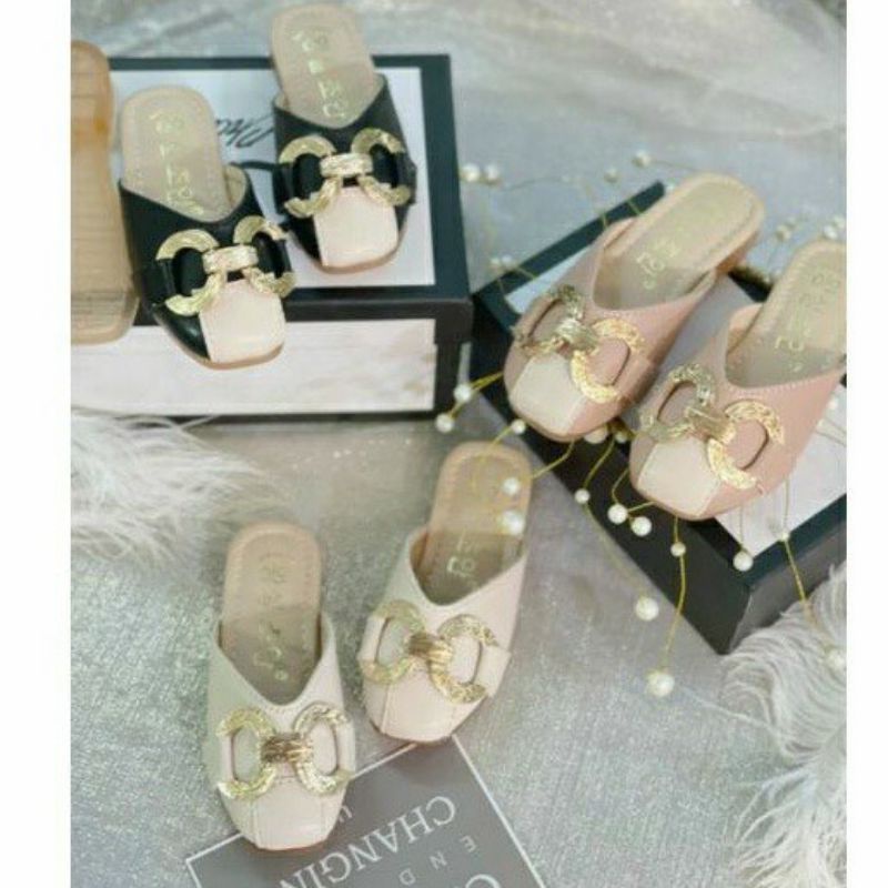 Giày sục bé gái khóa O-O đẹp da PU mềm đế chống trơn trượt cho bé gái