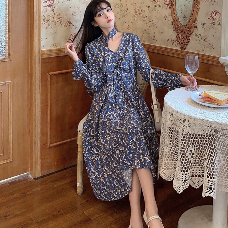 Đầm Hoa Tay Loe Thời Trang Dành Cho Nữ