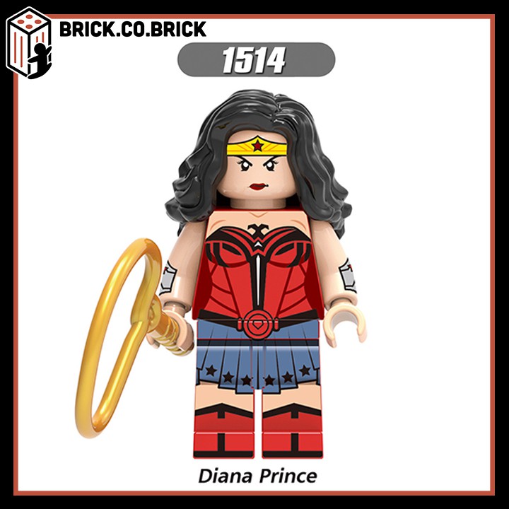 X0288 - Đồ chơi lắp ráp minifigures và nonlego - Nhân vật Wonder Woman- Nữ thần chiến binh- Diana Prince, Cheetah,Steve