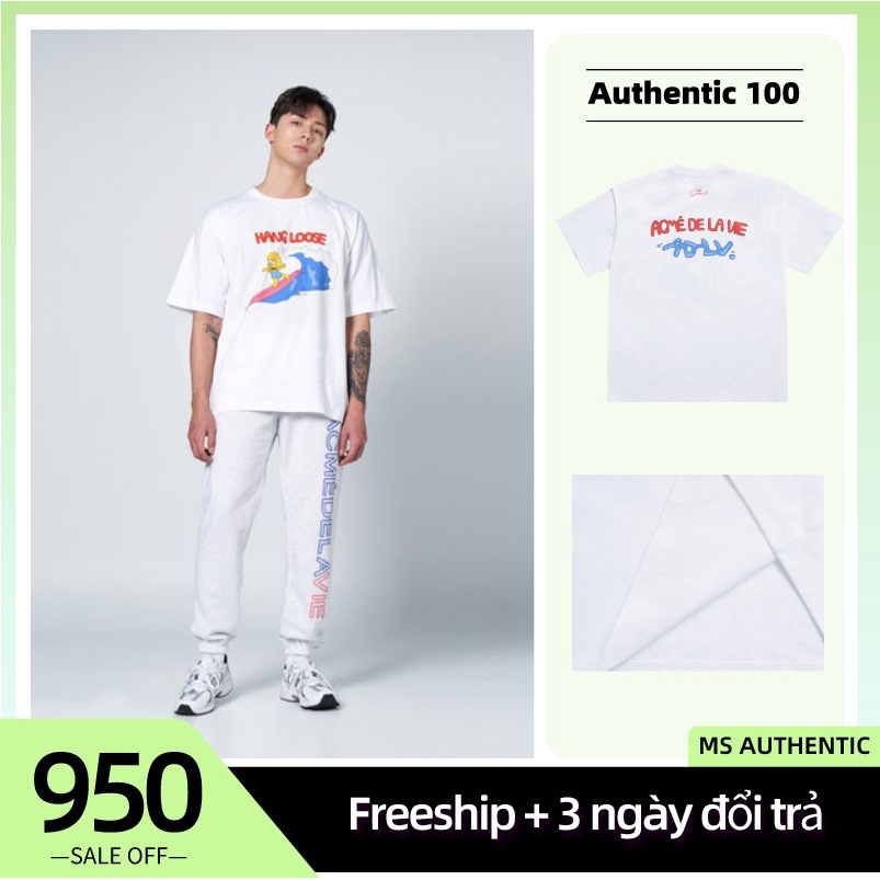 Áo Thun ADLV  basic Authentic | Surging Lisa Short Sleeve T Shirt White, áo phông Acme De La Vie dành cho nam - nữ