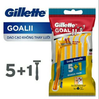 Bộ 6 dao cạo râu Gillette (Cán vàng)