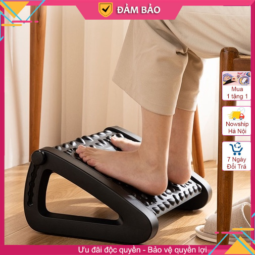Gác chân văn phòng giúp bạn thư giãn mệt mỏi, Dụng cụ kê chân công thái học massage thông minh, chất liệu siêu bền
