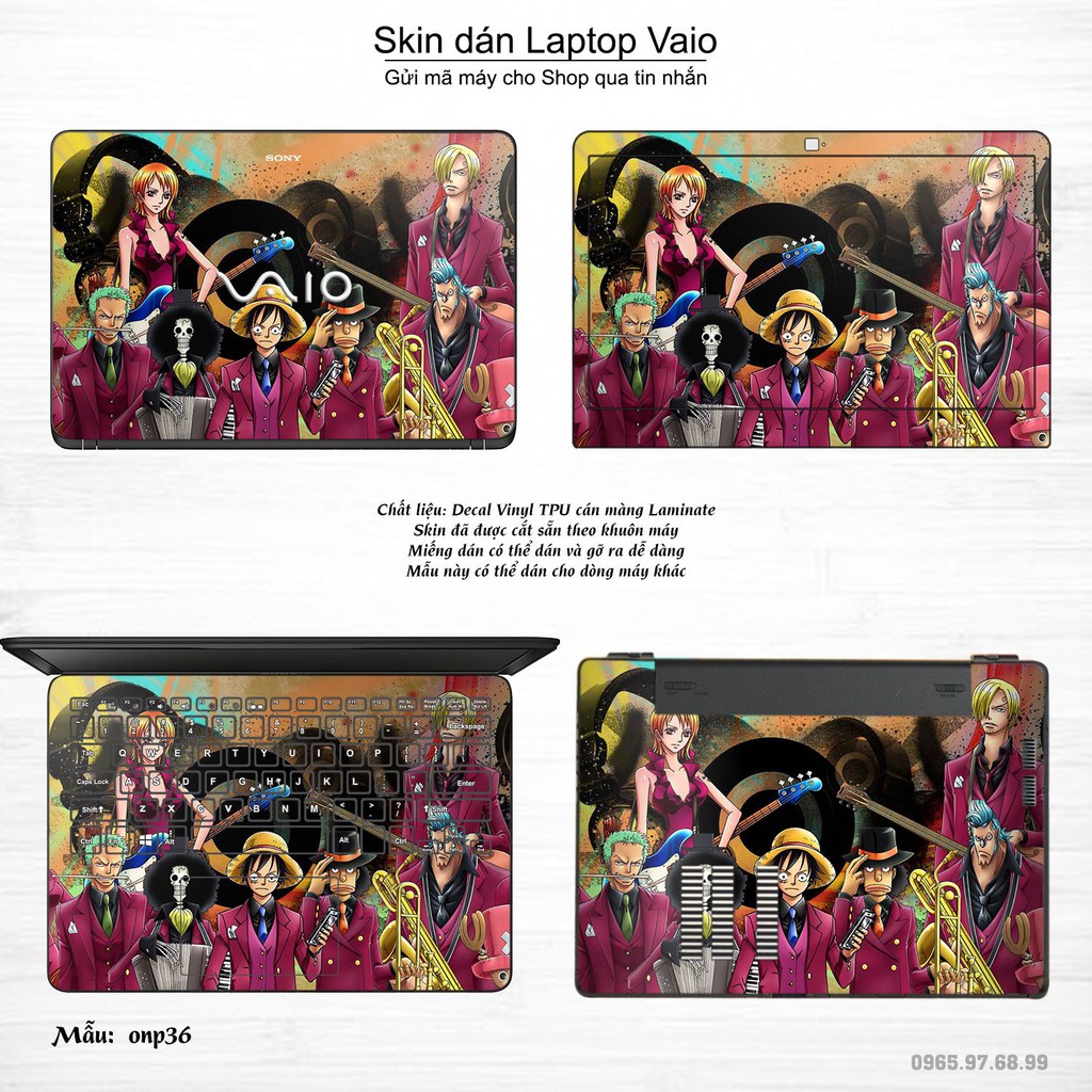 Skin dán Laptop Sony Vaio in hình One Piece _nhiều mẫu 23 (inbox mã máy cho Shop)