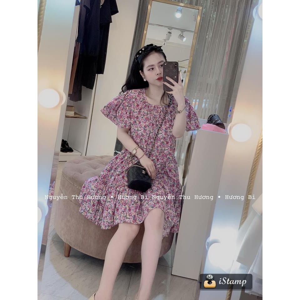 Váy Xòe Vải Thô, Đầm Xòe Vải Thô Hoa Tím Baby Hot Trend 2021 Siêu Đẹp | BigBuy360 - bigbuy360.vn