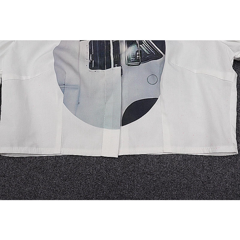 Áo Sơ Mi Tay Dài Cổ Bẻ In Họa Tiết Nghệ Thuật Thời Trang Cho Nữ