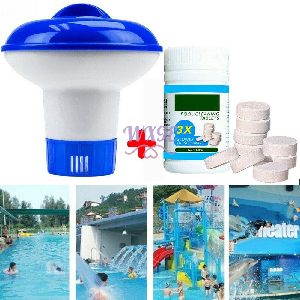 Dụng Cụ Lọc Clo Vệ Sinh Hồ Bơi Wx9E Kèm 100 Viên Lọc Tiện Dụng