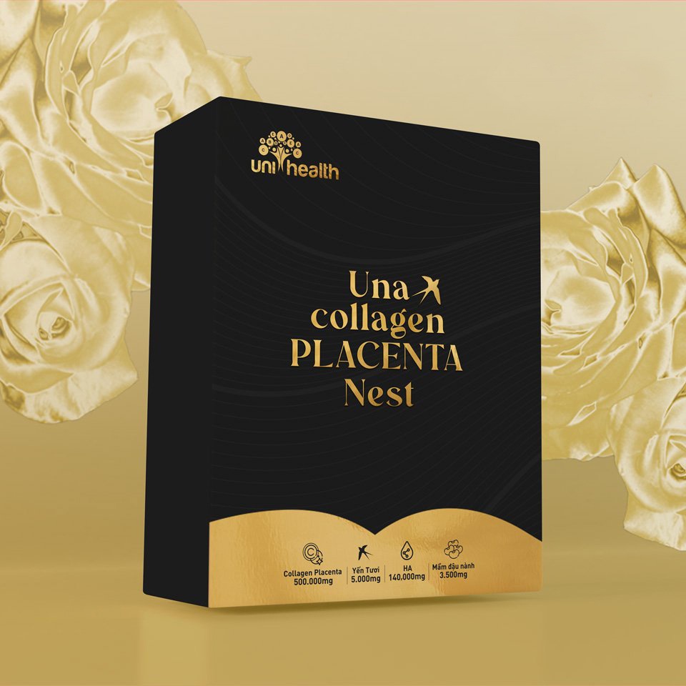 Collagen uống Una Collagen Nest hộp 28 gói Mit Beauty cân bằng nội tiết giúp da căng bóng hồng hào