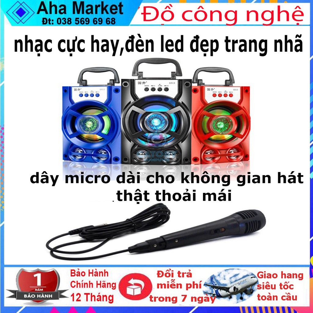 🎁[Tặng Micro]🎁 Loa Karaoke Bluetooth Mini Xách Tay Đa Chức Năng – BH 12 Tháng