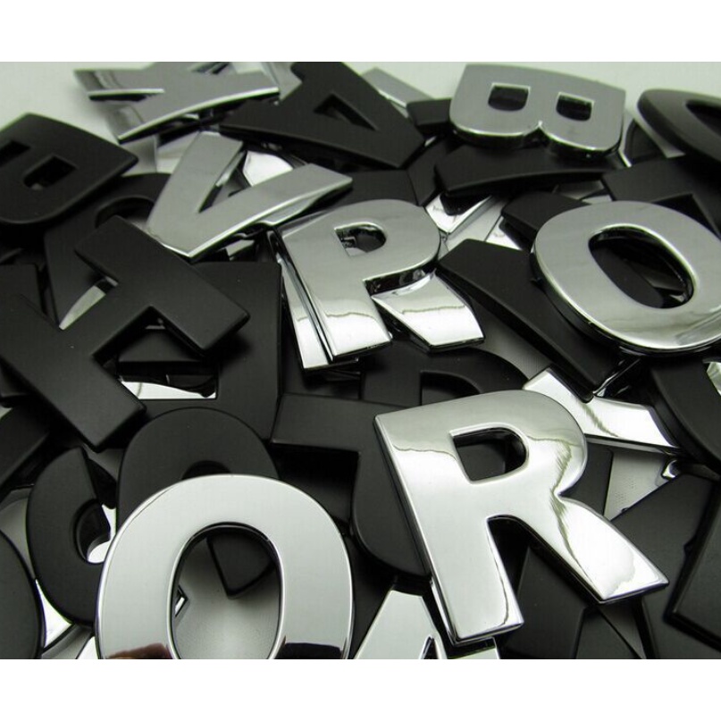 Chữ Kim Loại Dán Xe, Chữ Cái Và Số Kim Loại Dán Trang Trí - Có Tặng Kèm Keo Dán - Raiden | BigBuy360 - bigbuy360.vn