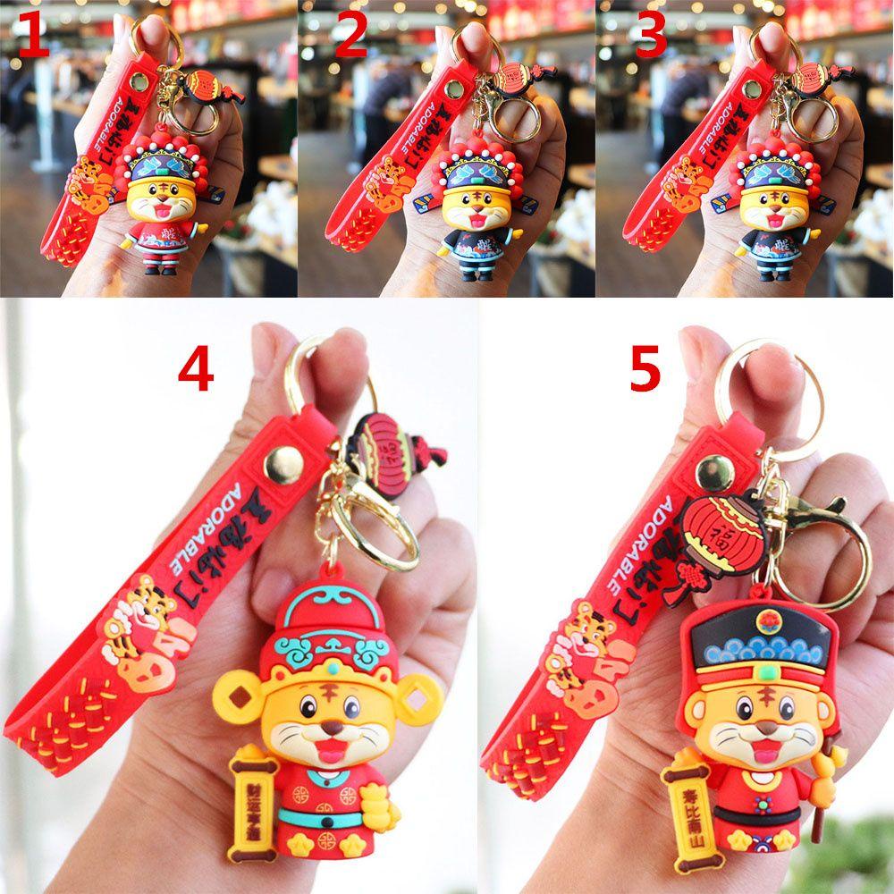 Móc Khóa Hình Hổ Màu Cầu Vồng Dễ Thương