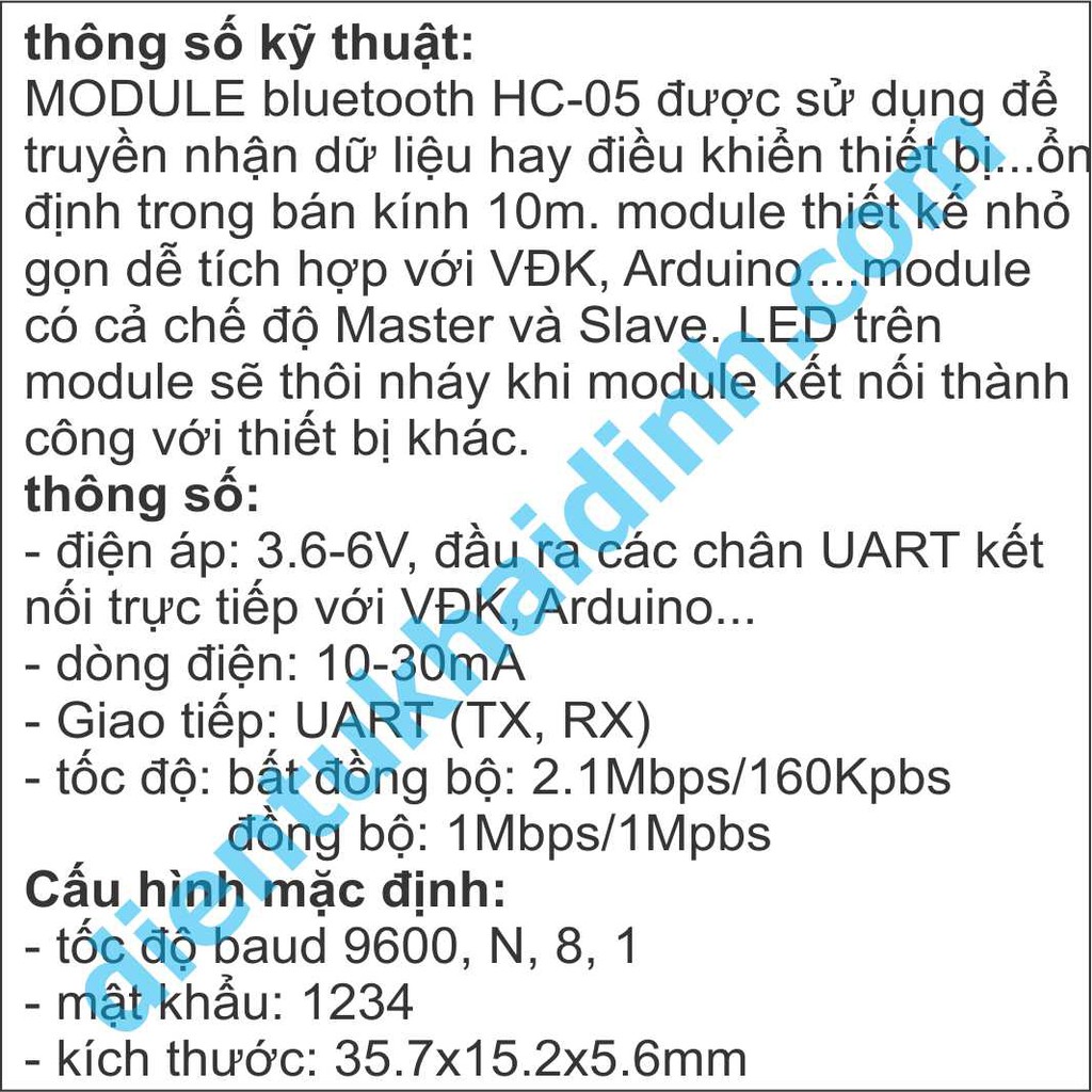 MODULE bluetooth HC-05 kde0129