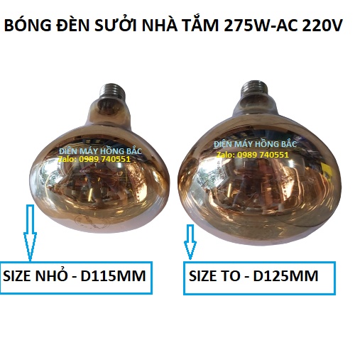 Bóng đèn sưởi nhà tắm 275w - AC220V  loại tốt
