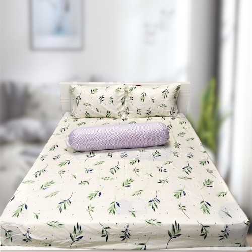 Bộ Chăn Ga Giường Accasa 03-05 Món Cotton Poly Flowers TEA LOVE 550 Sợi Chống Phai Nhăn Xù Lông Malaysia Chính Hãng