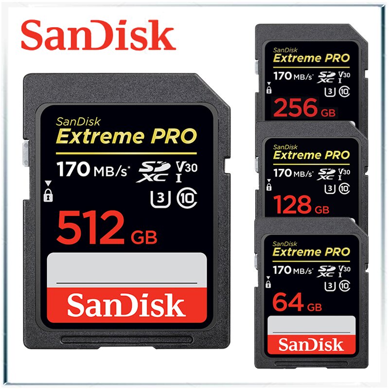 Sandisk Thẻ Nhớ 32gb 64gb 128gb 256gb 512gb 1tb Cho Máy Ảnh