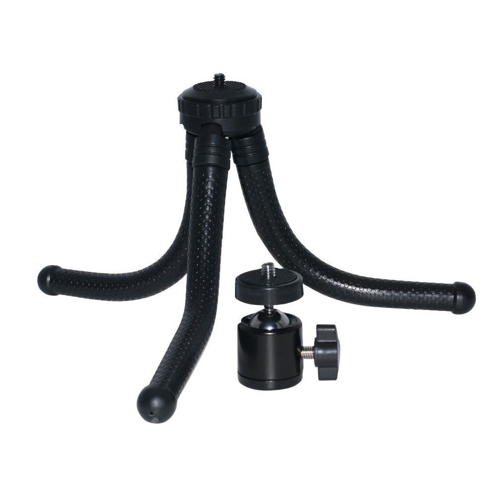Chân máy ảnh tripod bạch tuộc mini( kèm đầu giá đỡ ballhead + kẹp điện thoại) mẫu 2022