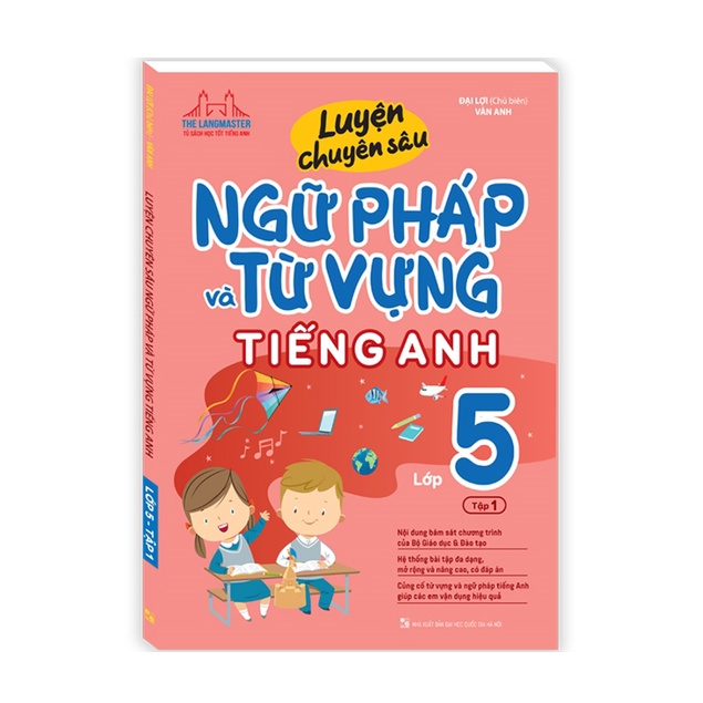 Sách - Combo Luyện chuyên sâu ngữ pháp và từ vựng tiếng anh lớp 5 (T1 +T2)