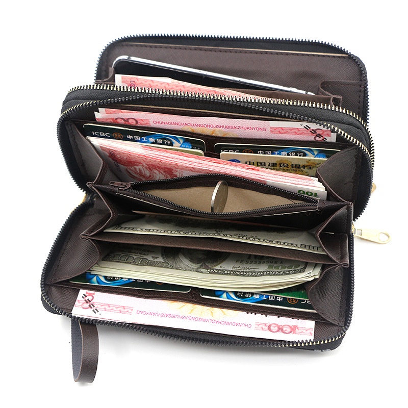 Ví Dài Da Pu Có Khóa Kéo In Họa Tiết Thời Trang Cho Nữ