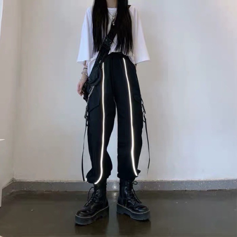 [Rẻ Vô Địch] Quần Kaki Ống Suông Unisex Nam Nữ - Quần Baggy Nam Nữ Mềm Phản Quang