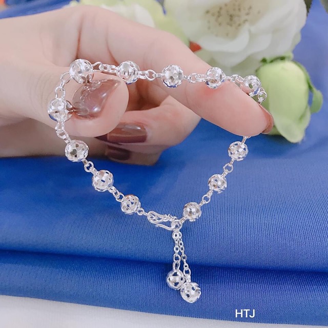 LẮC TAY CẦU BI RỖNG CHO NỮ DÀI 17 CM - BẠC S925